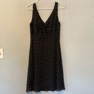 Elegant Black Polka Dot Dress